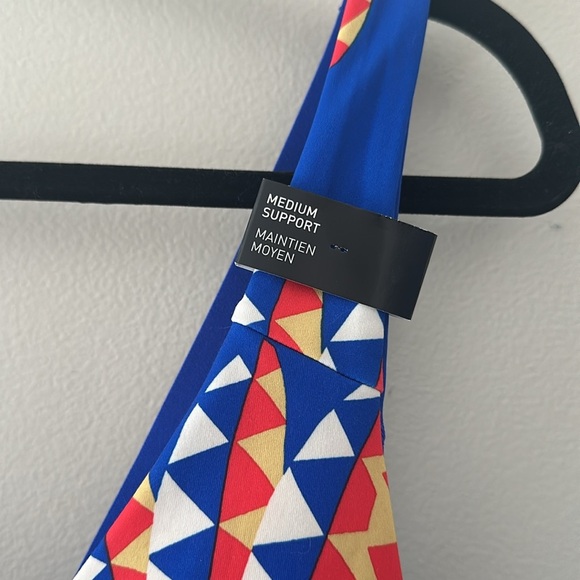 adidas x FARM Rio NWT Medium-Support Bra 
Blue Sz 4X Activewear Colorful Sporty - Picture 6 of 14